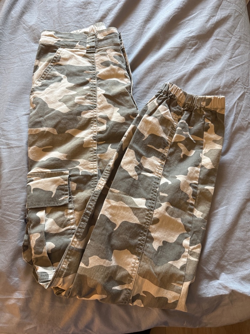 Garage Women's Camo Cargo Joggers - Beige Green
